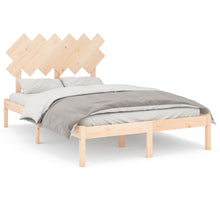 Bedframe Massief Hout 4Ft Small Double 120 x 190 cm Naturel