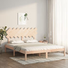 Bedframe Massief Hout 160 x 200 cm Naturel