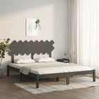 Bedframe Massief Hout 160 x 200 cm Grijs