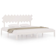 Bedframe Massief Hout 200 x 200 cm Wit
