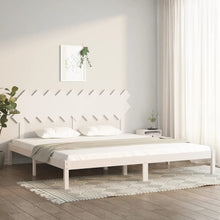 Bedframe Massief Hout 200 x 200 cm Wit