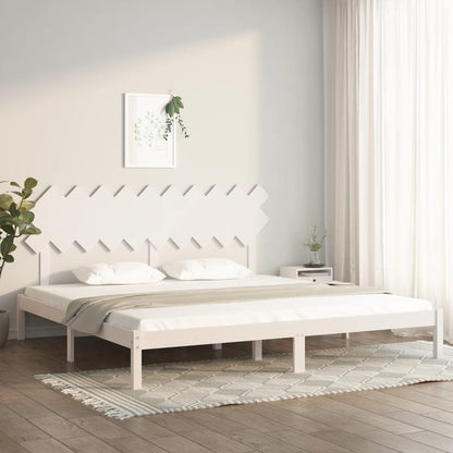 Bedframe Massief Hout 200 x 200 cm Wit