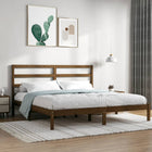 Bedframe massief grenenhout 200x200 cm honingbruin
