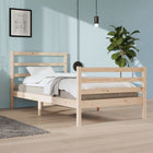 Bedframe Massief Grenenhout 100 x 200 cm Naturel