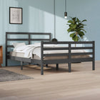 Bedframe Massief Grenenhout 160 x 200 cm Grijs