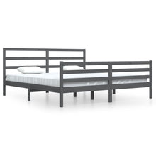 Bedframe Massief Grenenhout 200 x 200 cm Grijs