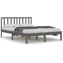 Bedframe Massief Grenenhout 200 x 200 cm Grijs