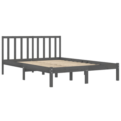 Bedframe Massief Grenenhout 200 x 200 cm Grijs