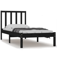 Bedframe Massief Grenenhout 2Ft6 Small Single 75 x 190 cm Zwart