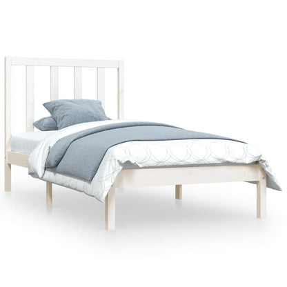 Bedframe Massief Grenenhout 2Ft6 Small Single 75 x 190 cm Wit