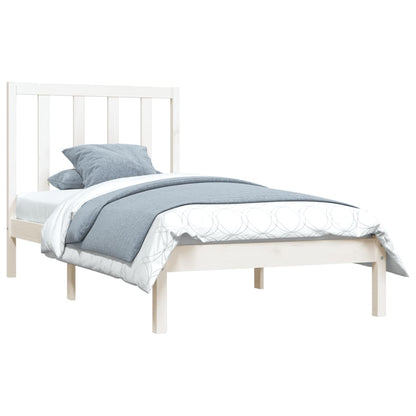 Bedframe Massief Grenenhout 2Ft6 Small Single 75 x 190 cm Wit