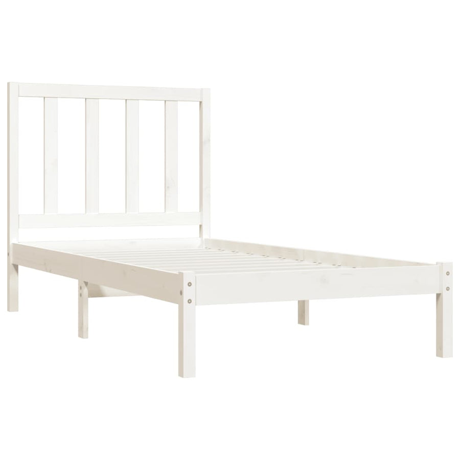 Bedframe Massief Grenenhout 2Ft6 Small Single 75 x 190 cm Wit