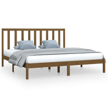 Bedframe Massief Grenenhout 200 x 200 cm Honingbruin