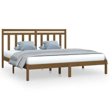 Bedframe Massief Hout 200 x 200 cm Honingbruin