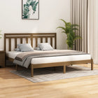 Bedframe massief grenenhout honingbruin 200x200 cm