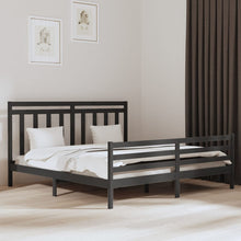 Bedframe Massief Hout 200 x 200 cm Grijs