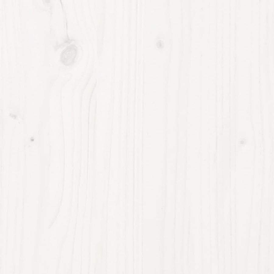 Bedframe Massief Hout 150 x 200 cm Wit