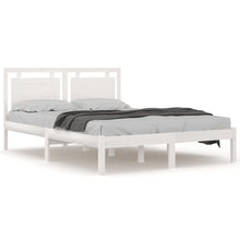 Bedframe Massief Hout 120 x 200 cm Wit