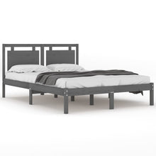 Bedframe Massief Hout 200 x 200 cm Grijs