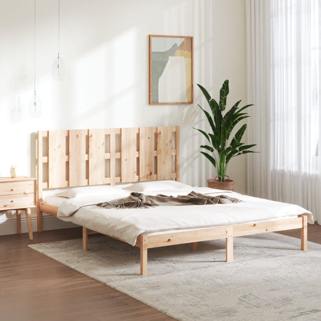 Bedframe Massief Grenenhout 160 x 200 cm Naturel