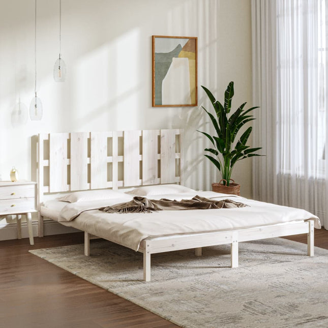 Bedframe Massief Grenenhout 160 x 200 cm Wit