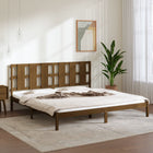 Bedframe massief grenenhout honingbruin 200x200 cm