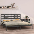 Bedframe Massief Hout 160 x 200 cm Grijs