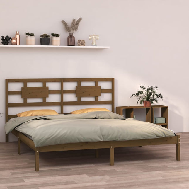 Bedframe Massief Hout 160 x 200 cm Honingbruin