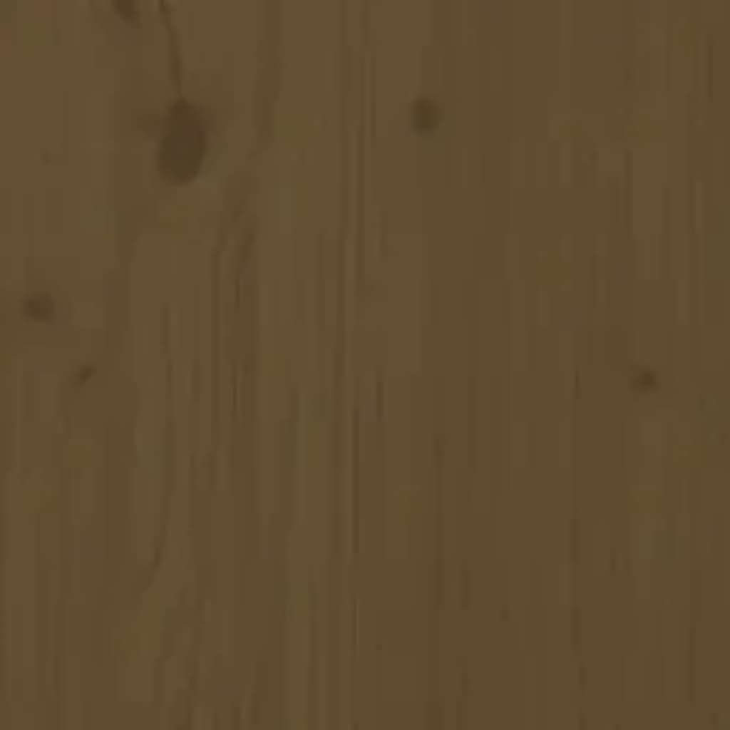 Bedframe Massief Hout 200 x 200 cm Honingbruin