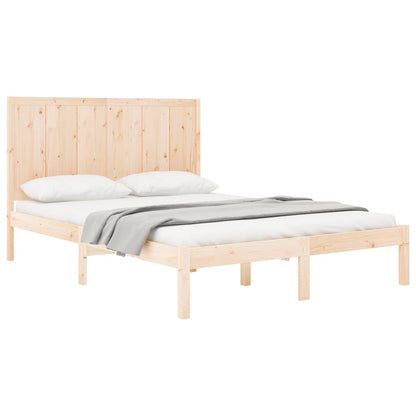 Bedframe Massief Grenenhout 140 x 190 cm Naturel