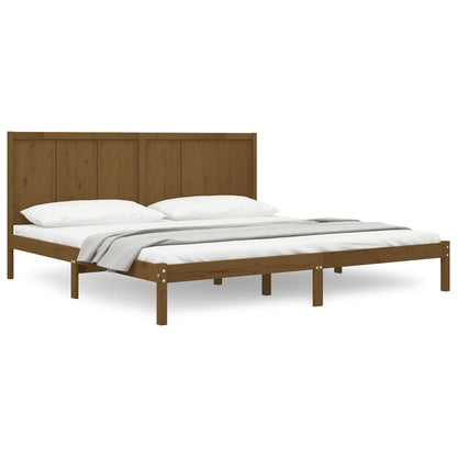 Bedframe Massief Grenenhout 200 x 200 cm Honingbruin