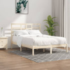 Bedframe Massief Hout 160 x 200 cm Naturel