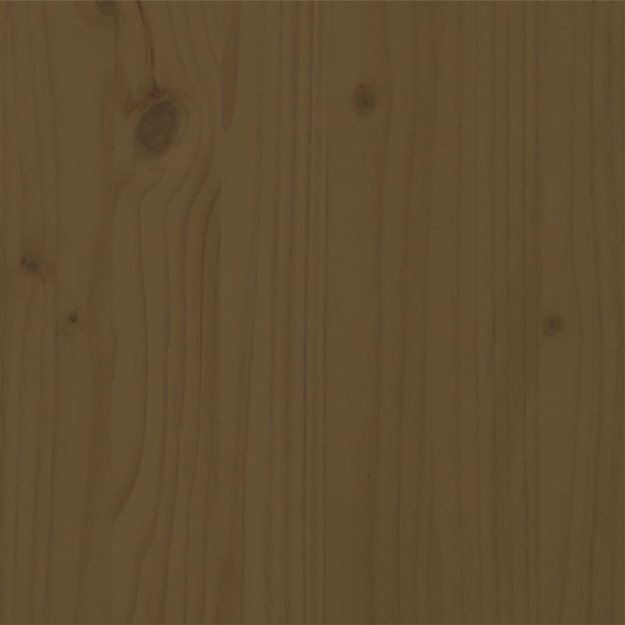 Bedframe Massief Hout 200 x 200 cm Honingbruin