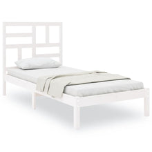 Bedframe massief hout wit 90x190 cm Single 90 x 190 cm Wit