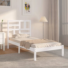 Bedframe massief hout wit 90x200 cm 90 x 200 cm Wit