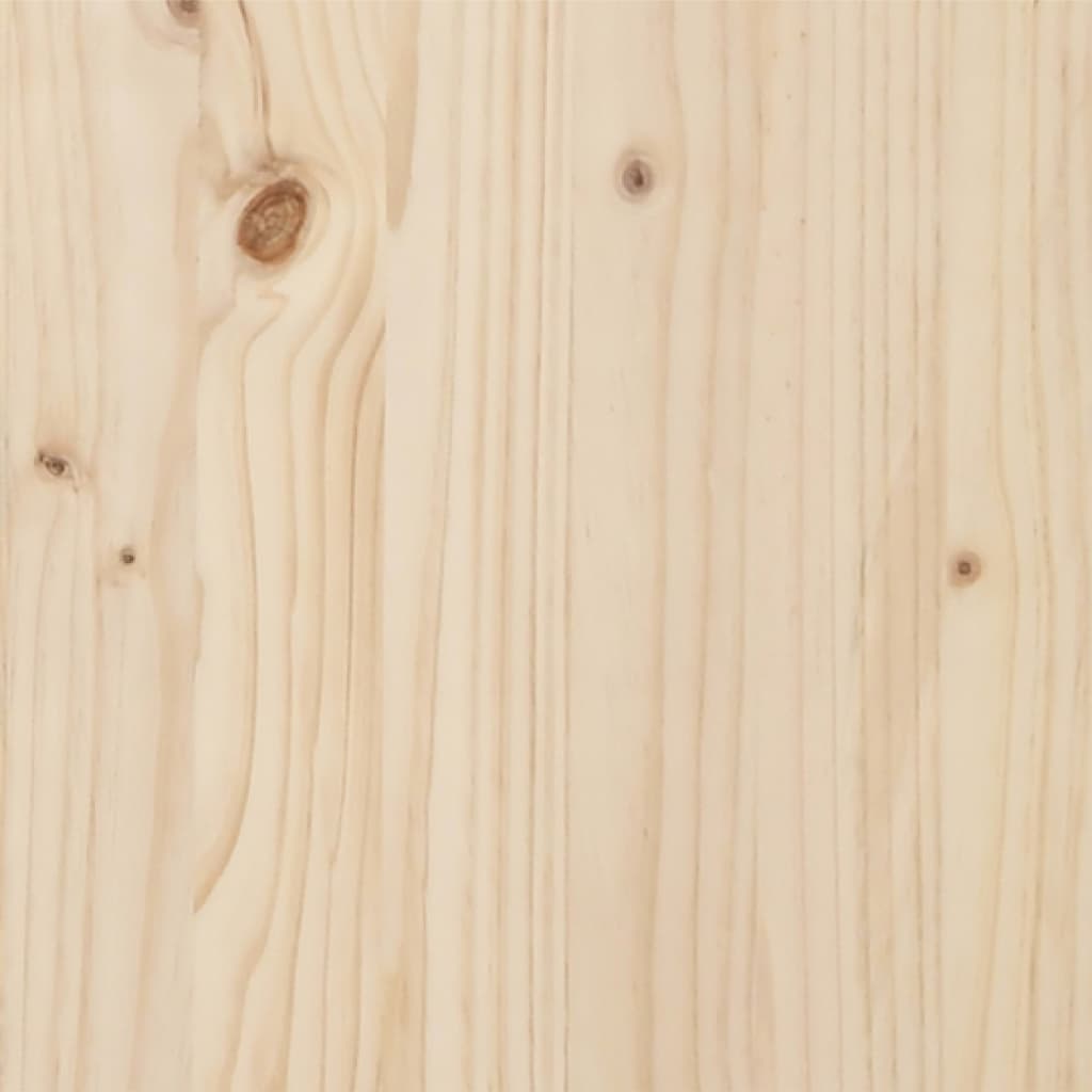 Bedframe massief hout 120x200 cm 120 x 200 cm Naturel