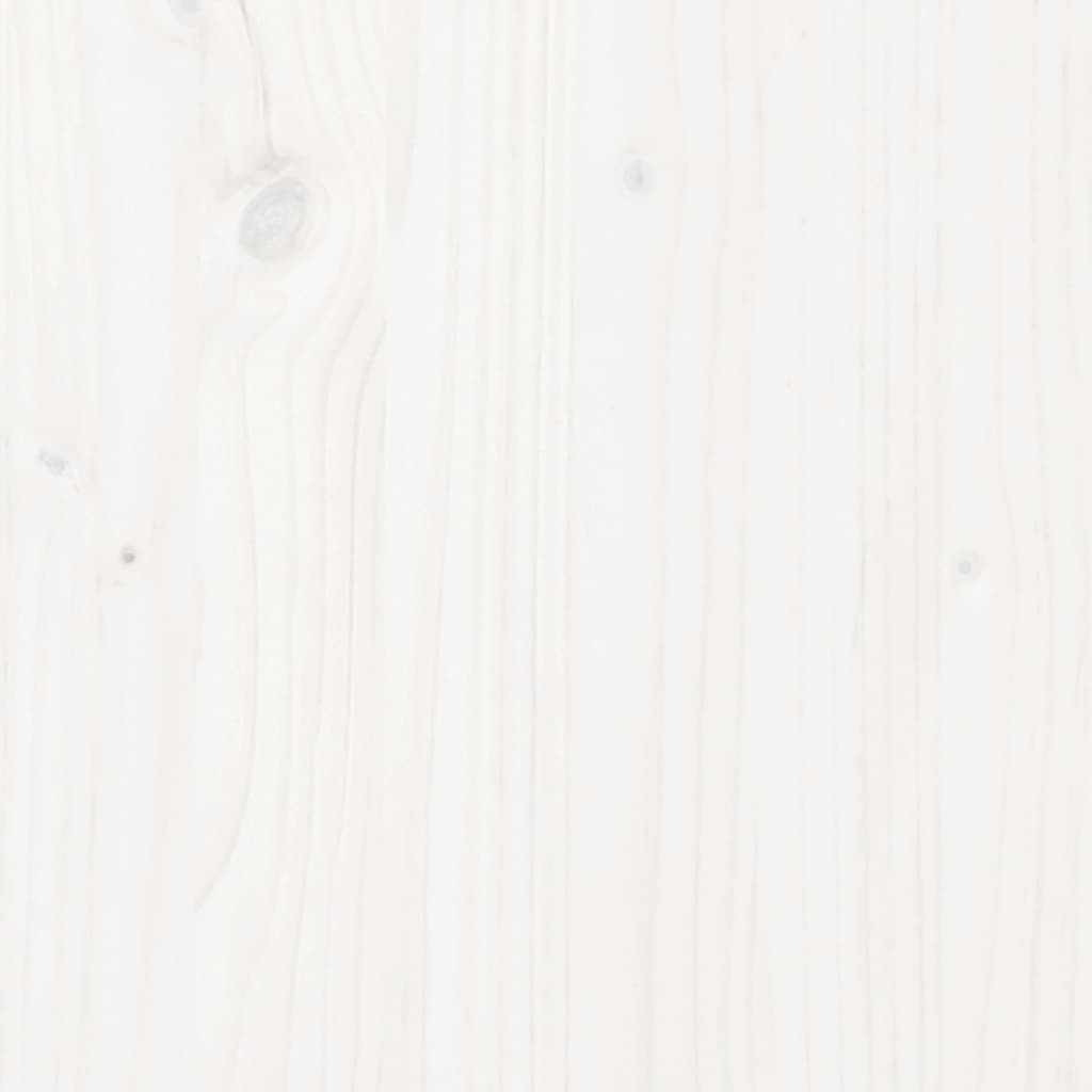 Bedframe massief hout wit 150x200 cm King Size 150 x 200 cm Wit