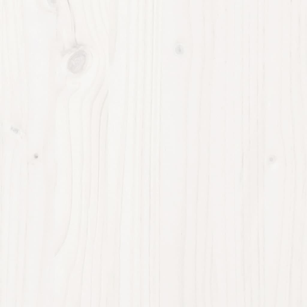 Bedframe massief hout wit 160x200 cm 160 x 200 cm Wit