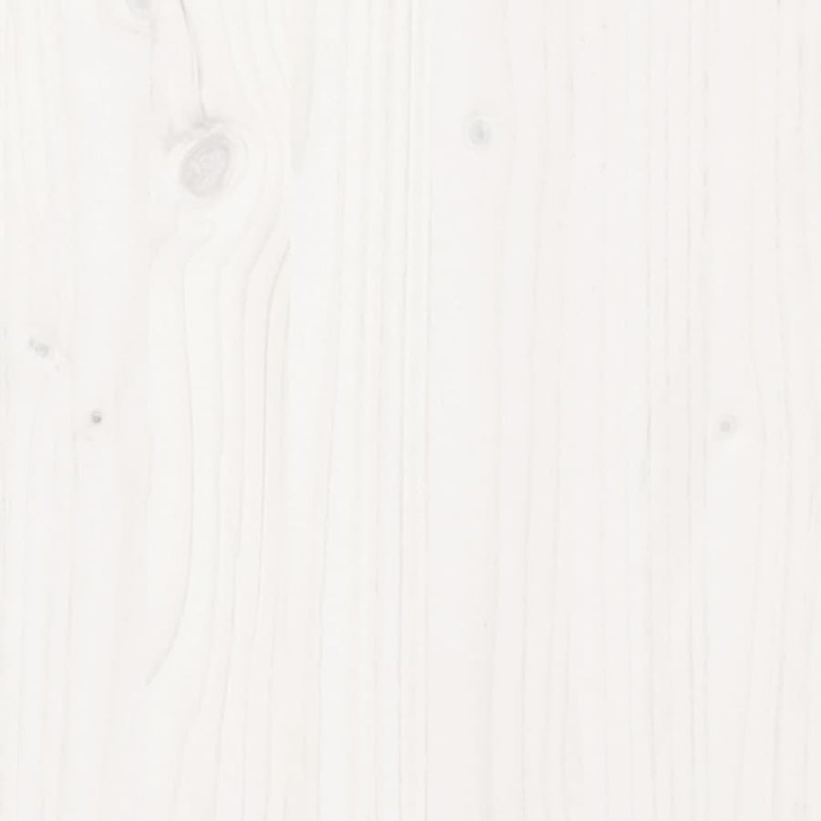 Bedframe massief hout wit 160x200 cm 160 x 200 cm Wit
