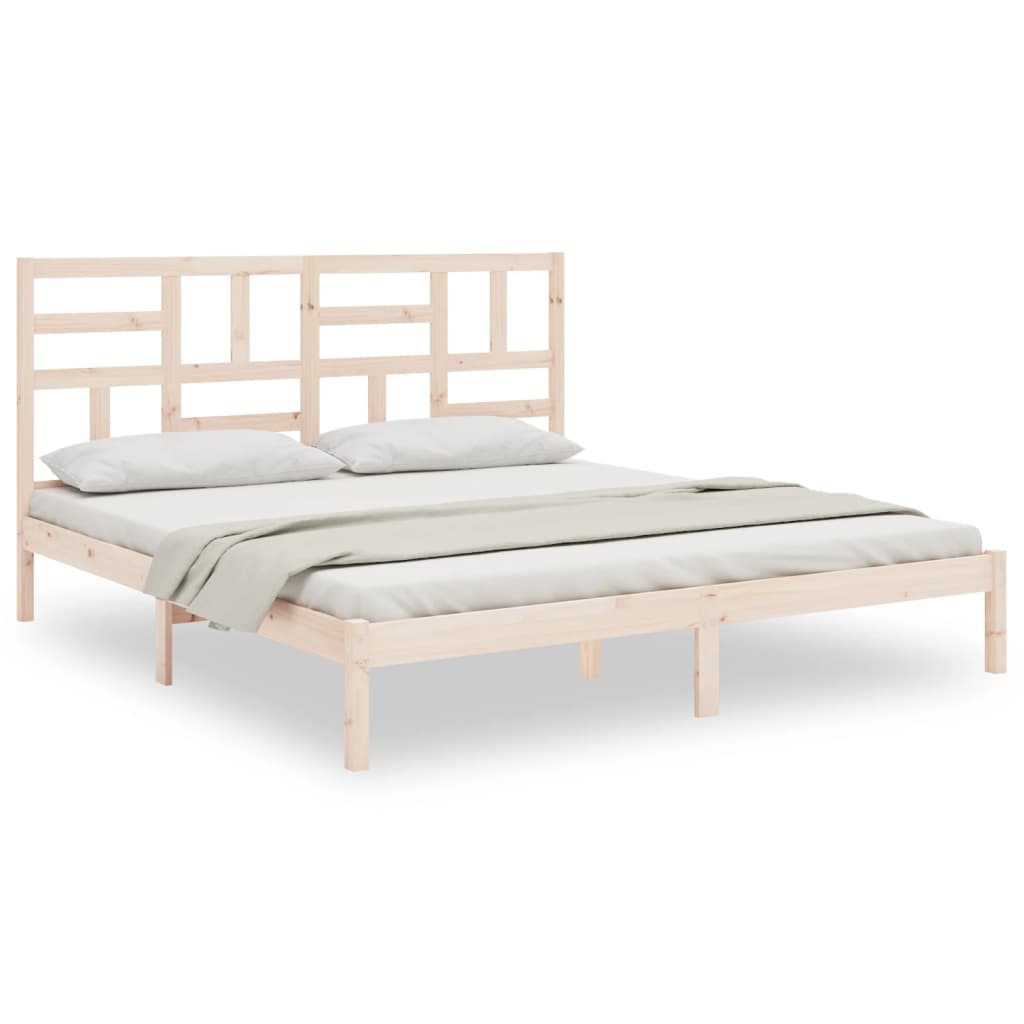 Bedframe massief hout 180x200 cm Super King Size 180 x 200 cm Naturel