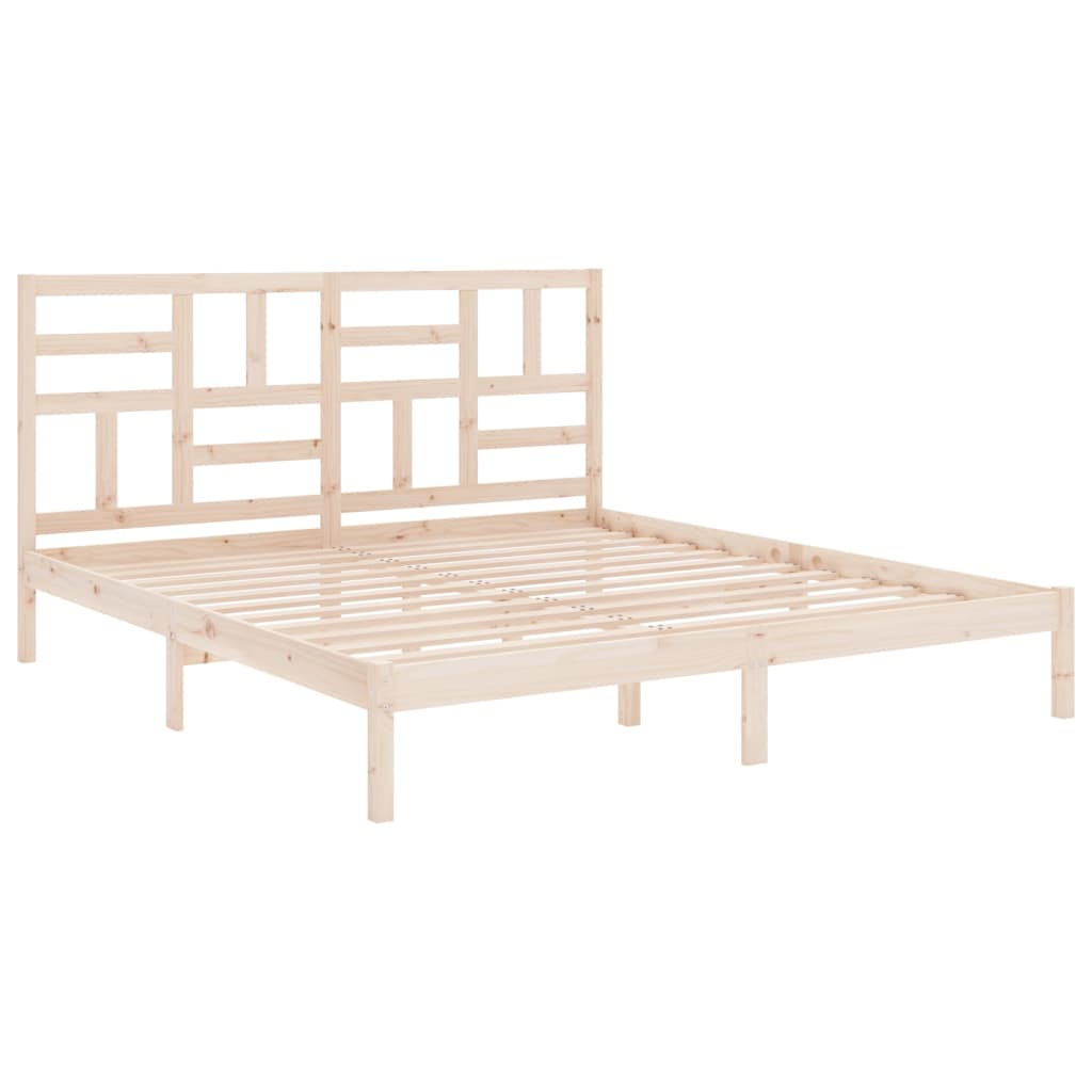 Bedframe massief hout 180x200 cm Super King Size 180 x 200 cm Naturel