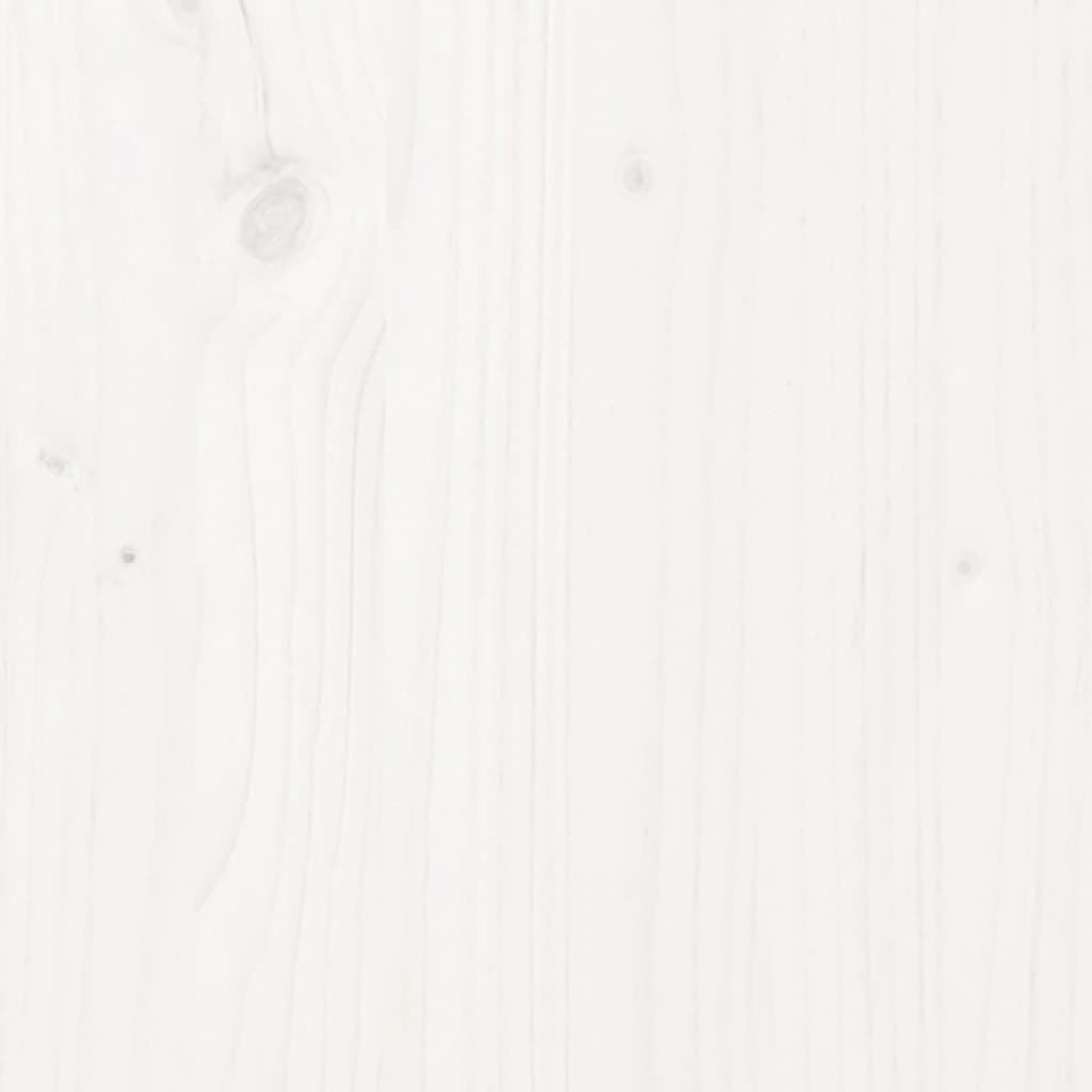 Bedframe Massief Hout 180 x 200 cm Wit
