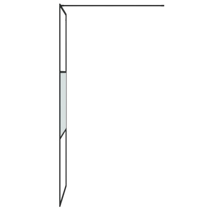 Inloopdouchewand 80x195 cm halfmat ESG-glas zwart 80 x 195 cm Zwart Halfmat