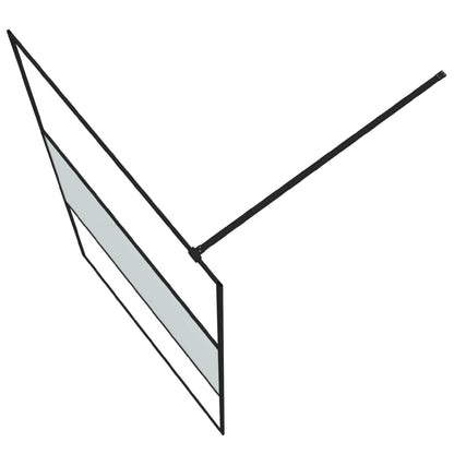 Inloopdouchewand 115x195 cm halfmat ESG-glas zwart 115 x 195 cm Zwart Halfmat