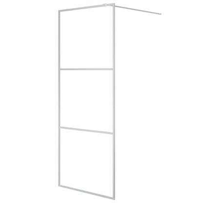 Inloopdouchewand 80x195 cm transparant ESG-glas zilverkleurig 80 x 195 cm Zilver