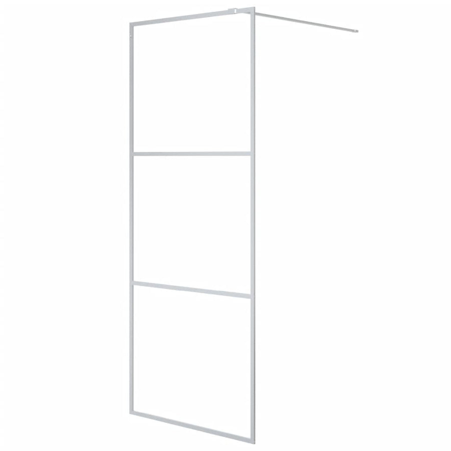 Inloopdouchewand 80x195 cm transparant ESG-glas zilverkleurig 80 x 195 cm Zilver
