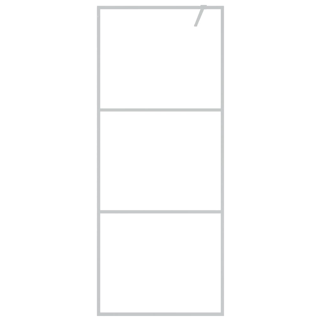 Inloopdouchewand 80x195 cm transparant ESG-glas zilverkleurig 80 x 195 cm Zilver