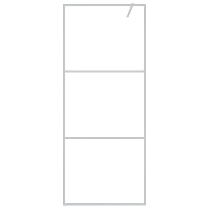 Inloopdouchewand 80x195 cm transparant ESG-glas zilverkleurig 80 x 195 cm Zilver