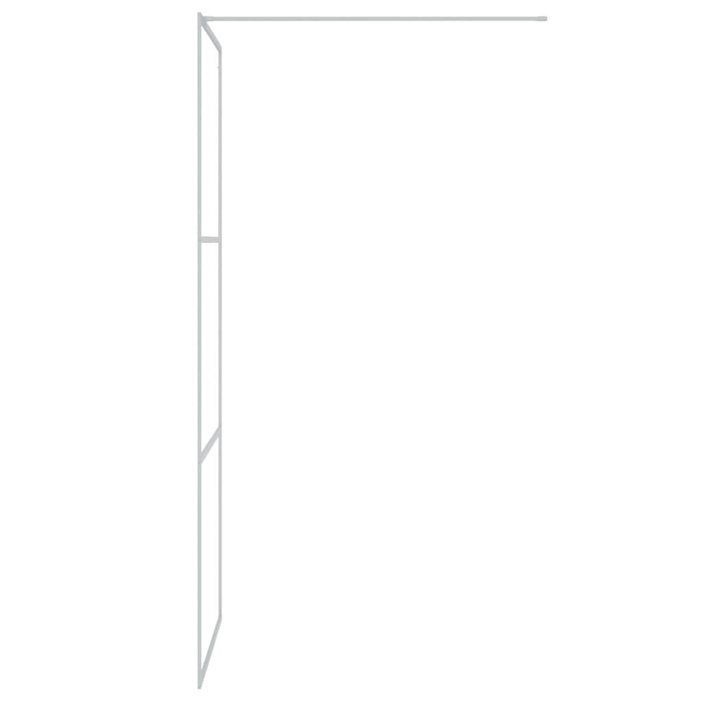 Inloopdouchewand 80x195 cm transparant ESG-glas zilverkleurig 80 x 195 cm Zilver