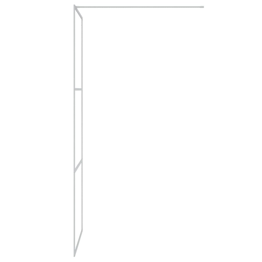 Inloopdouchewand 80x195 cm transparant ESG-glas zilverkleurig 80 x 195 cm Zilver